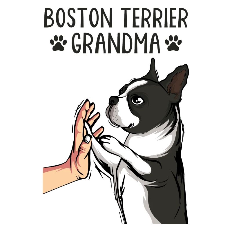 Boston Terrier Grand-mère Chiens Maîtresse