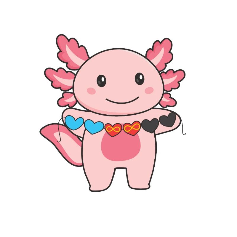 Polyamory Flag Polyamory Pride LGBTQ Axolotl