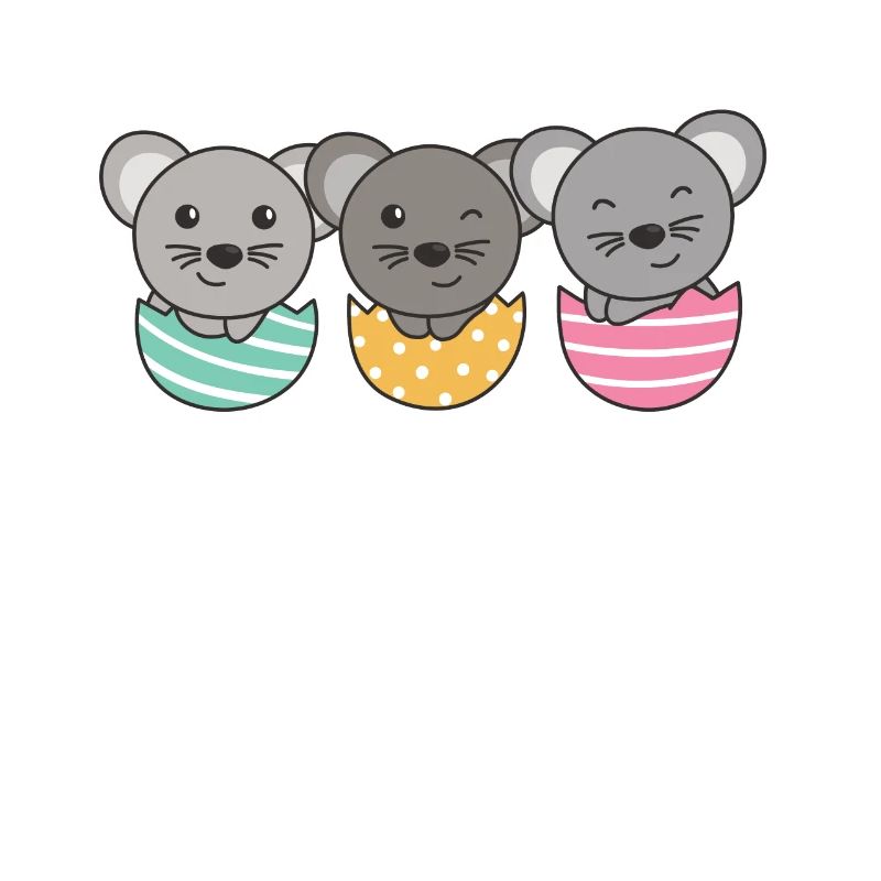 cute mice at Easter with Easter eggs mouse