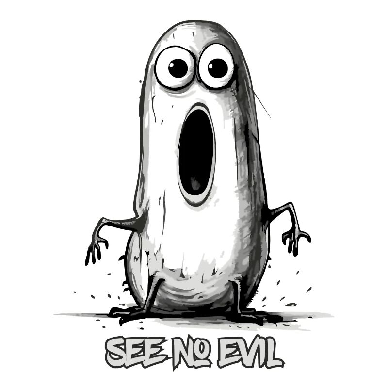 Don't see evil, funny worm