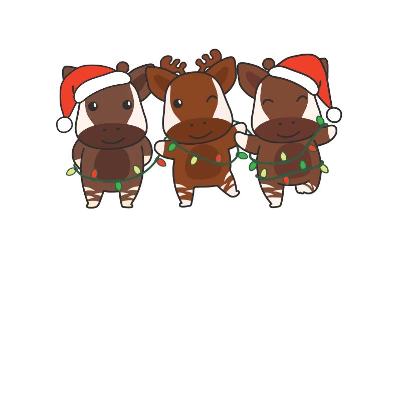Okapi Christmas Winter Animals Okapi