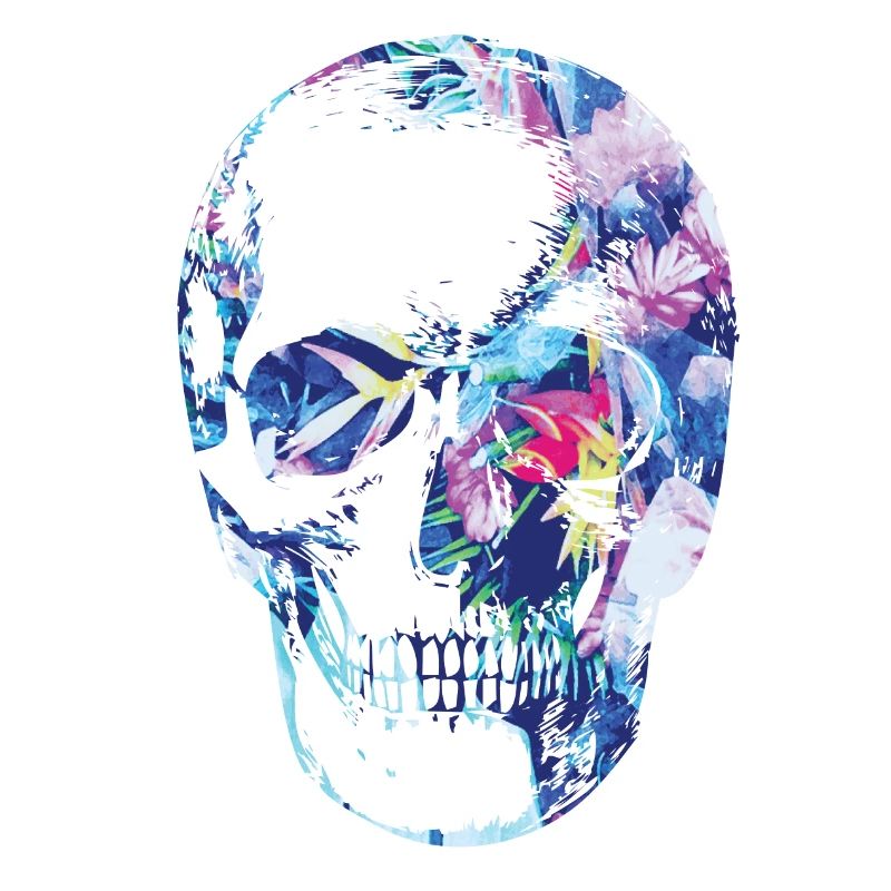 Schädel Blumen
