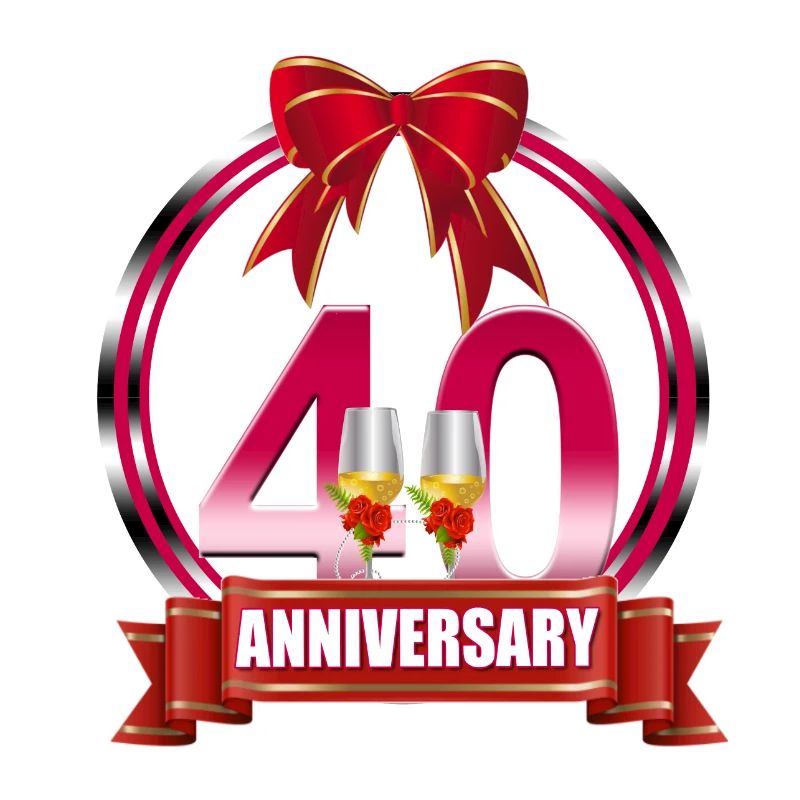 40. Hochzeitstag Ruby Hochzeitstag
