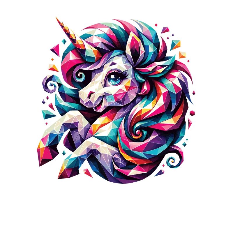 Polygon Einhorn Märchen Zauber Pferd