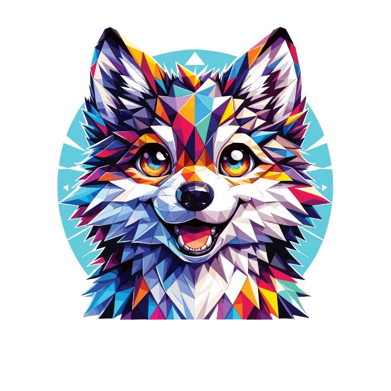 Garçon loup polygonal