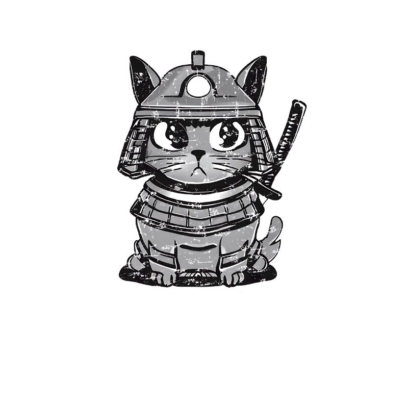 Cat Cat Samurai Japon Katana Épée
