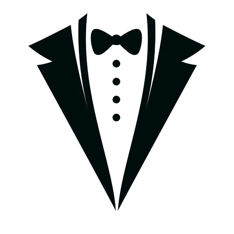 Anzug mit Fliege geschenk elegant lustig schwarz