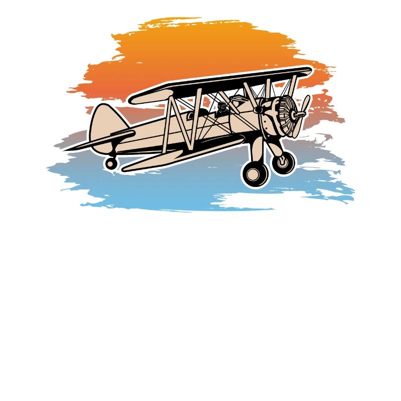 Biplane Airplane Pilot Flight Instructor Gift