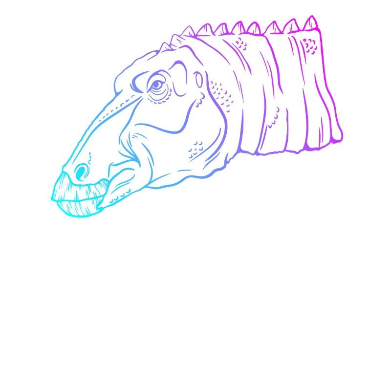 Neon Dino Geometry Art Gift