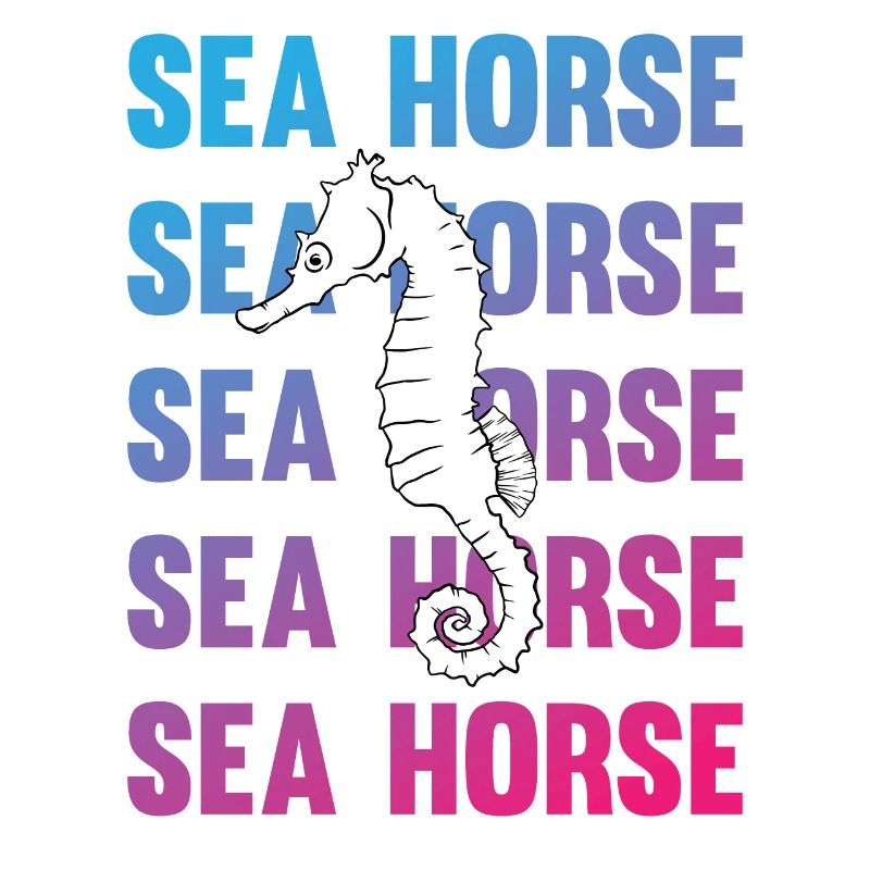 Hippocampe jeu d’écriture océan amour