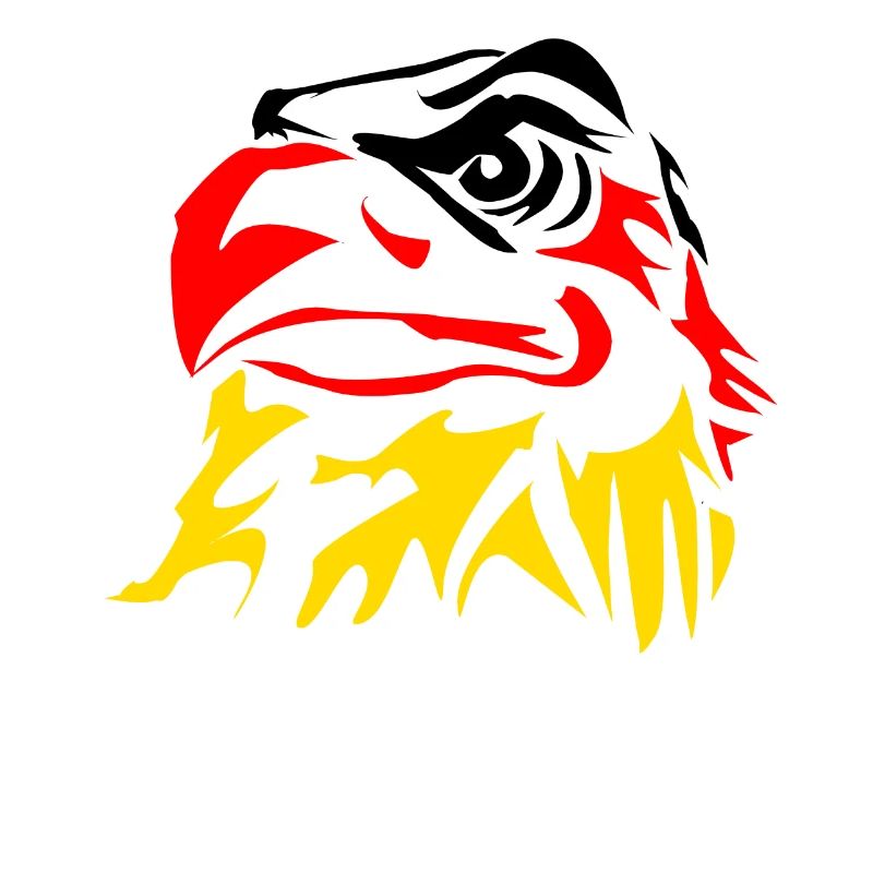 Black-red-gold eagle
