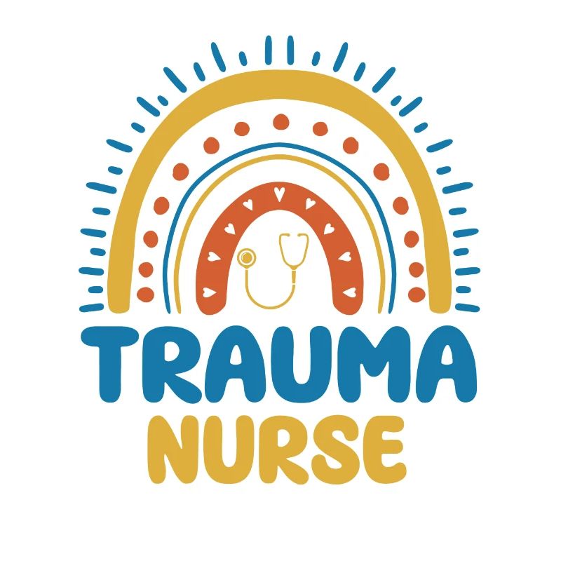 Trauma Krankenschwester Boho Regenbogen Design