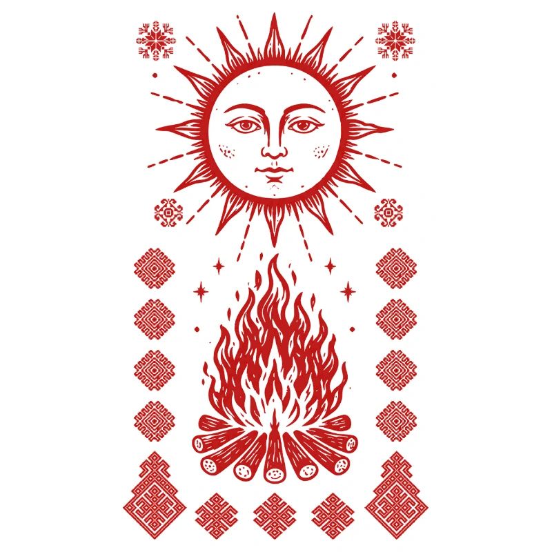 Noc Kupaly Fire Sun
