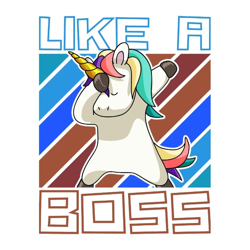 Like a Boss - Funny Dabbing Unicorn Saying