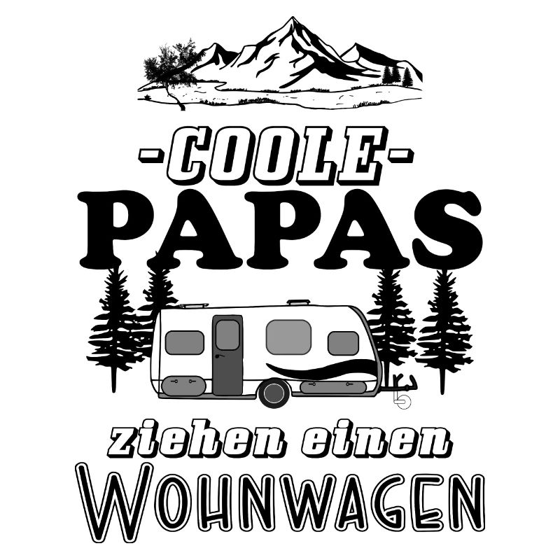 Coole Papas ziehen einen Wohnwagen