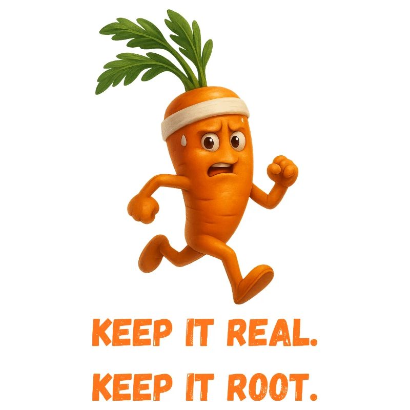 Carrot Runner – Keep It Real Root Caricature