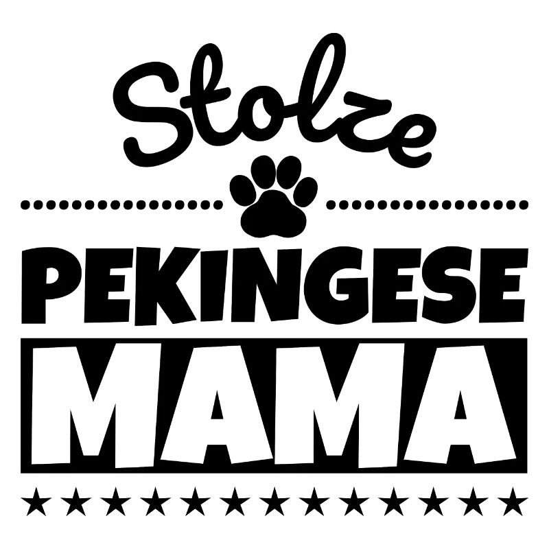Stolze Pekingese Mama