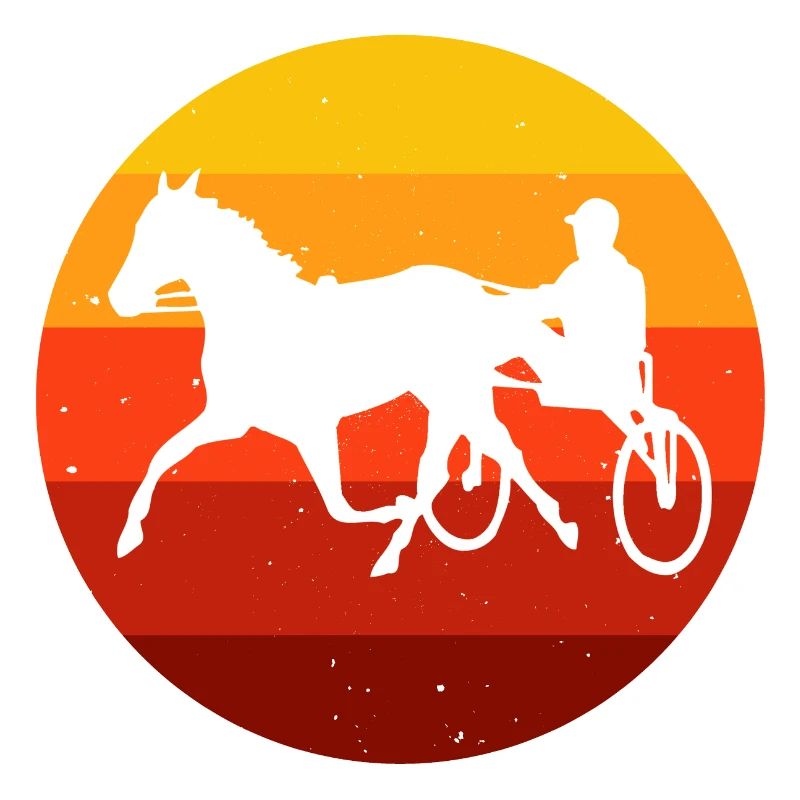 Trotter courses de trot dans un style rétro ou vintage