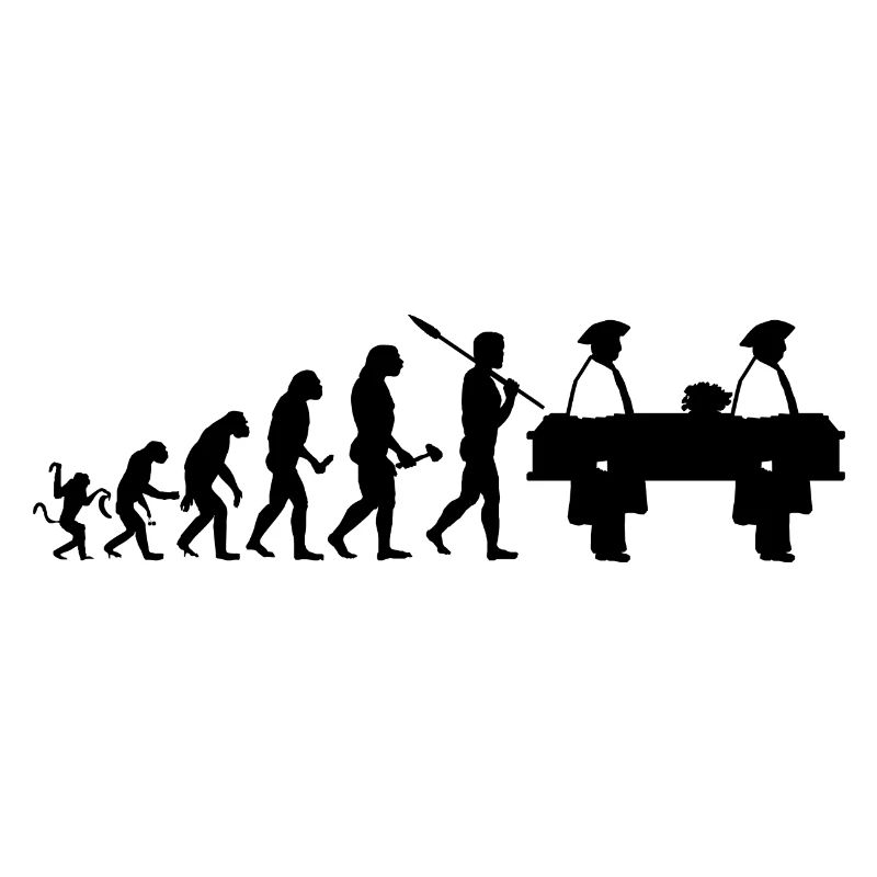 Evolution Bestattung Silhouette Geschenk Shirt