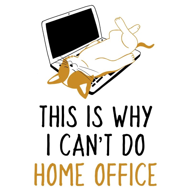 Home Office Work Cat Cat Lover
