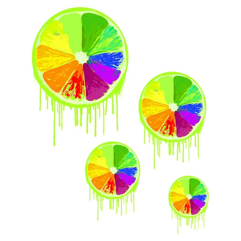 fruits colorés,citron vert,coloré,graffiti,LGBT