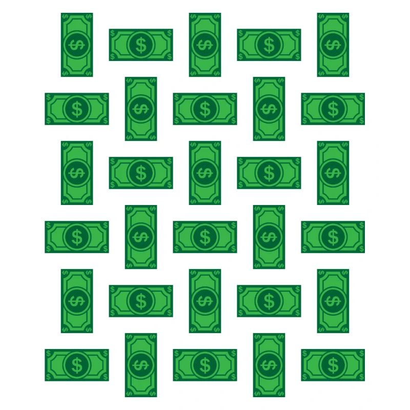 Argent, argent, dollars, vert
