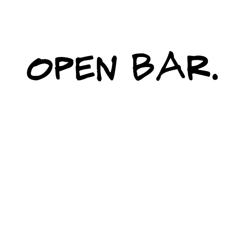 offene Bar. Humor-Geschenk