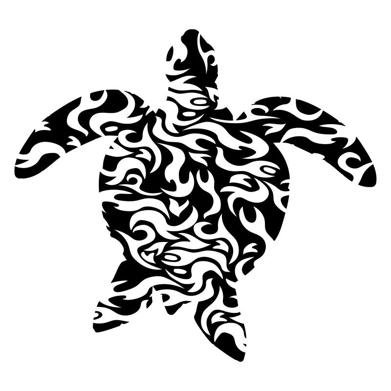 pattern cool sea turtle silhouette outline s