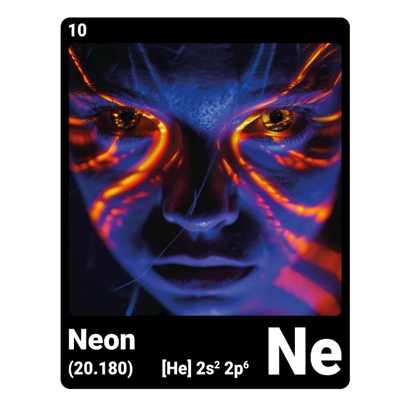 Periodic Table Element Neon (Ne) 010