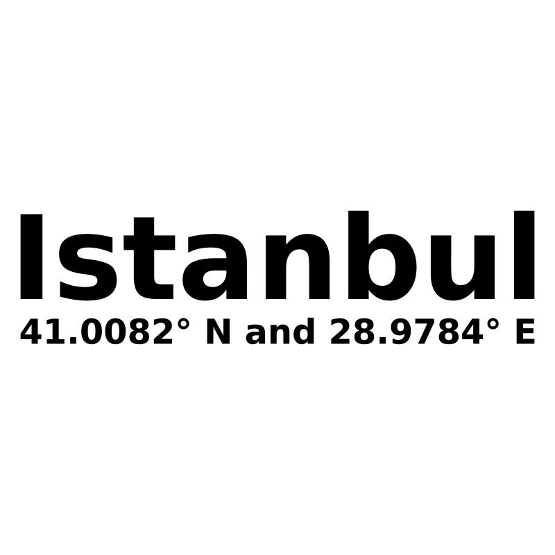 Istanbul - with geo coordinates horizontal