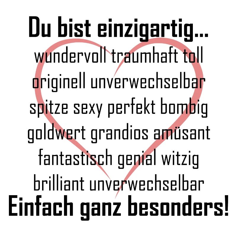 Du bist einzigartig mit Herz