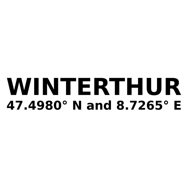 Winterthur - with geo coordinates horizontal