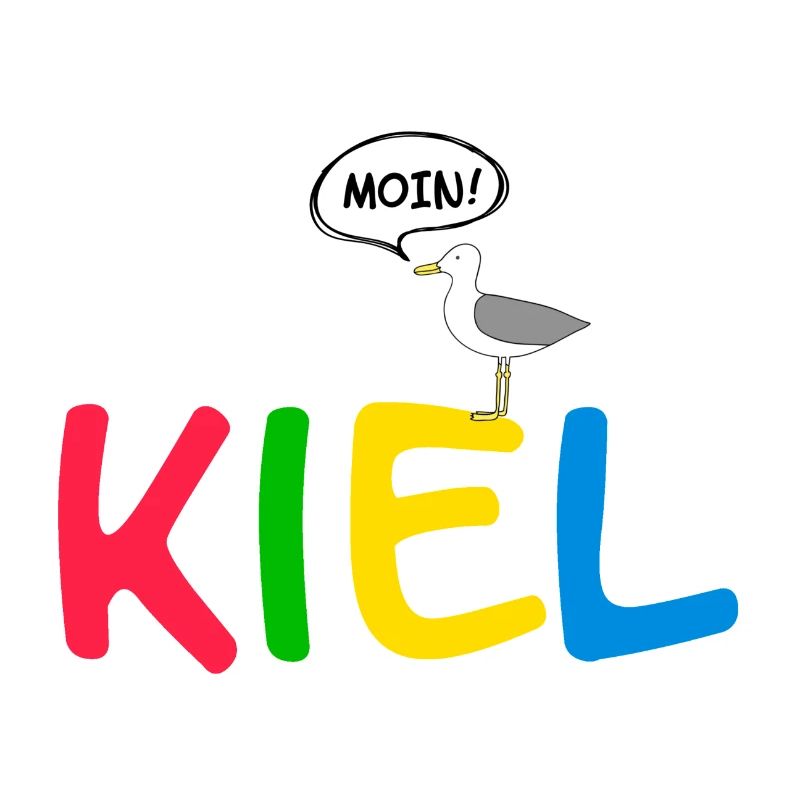 Möwe Pipsch auf Kiel Logo (bunt)