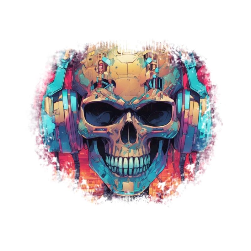 Cyberpunk Skull // TechSkull Matrix