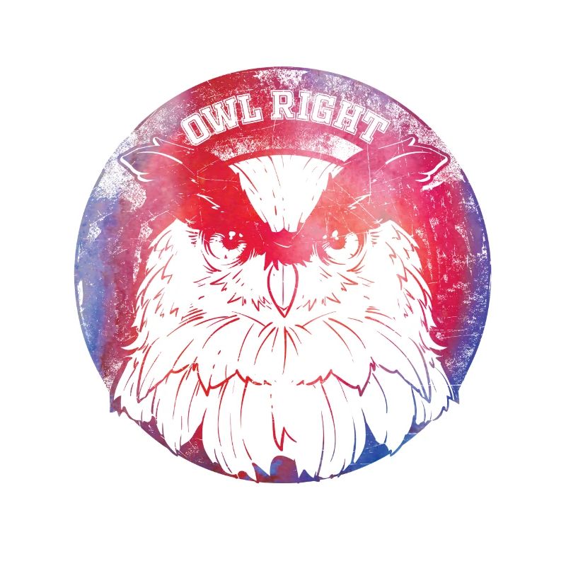 Owl Right Alright Eule Wortspiel