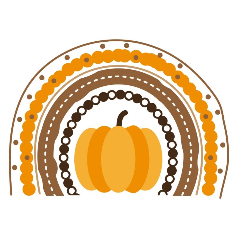 Boho pumpkin rainbow
