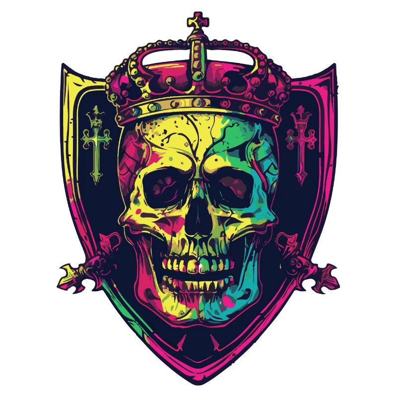King Skull Crown Crest