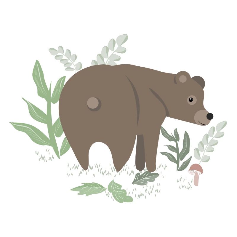 Ours brun dans la forêt