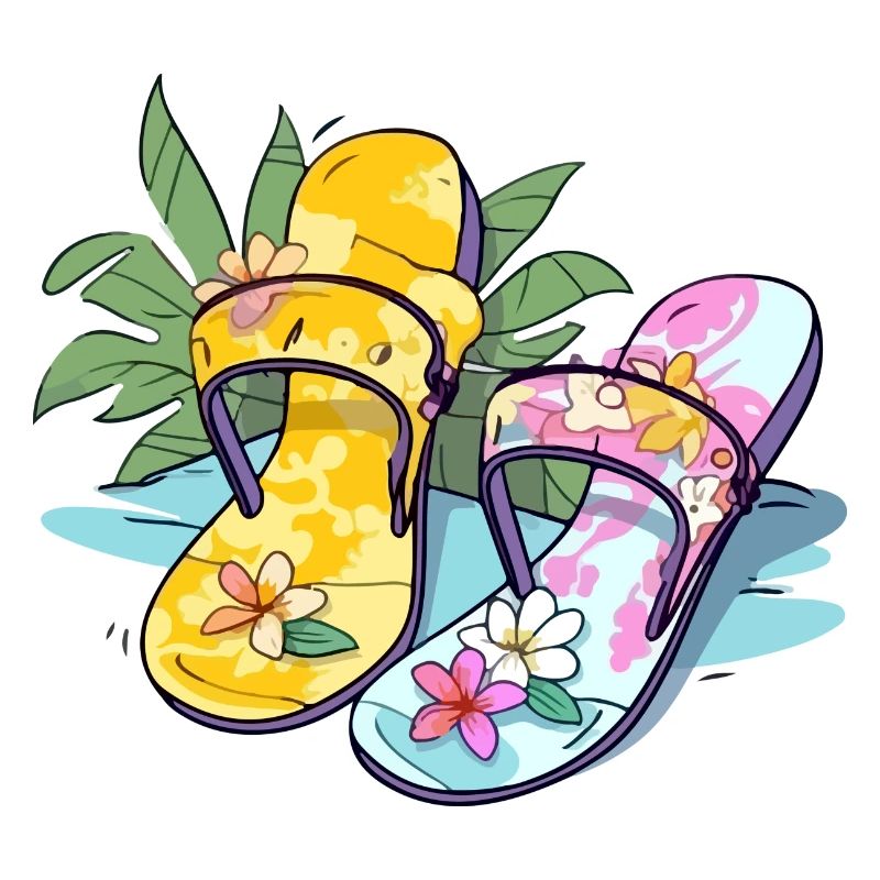 Sandalen mit Blumenmuster