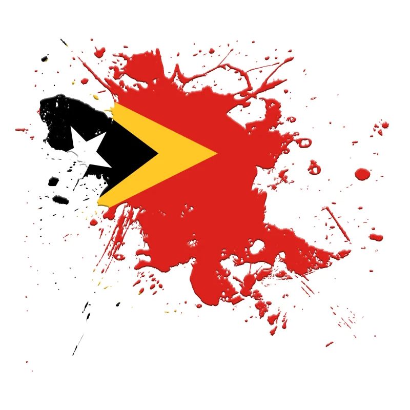 Drapeau du Timor oriental comme une touche de couleur