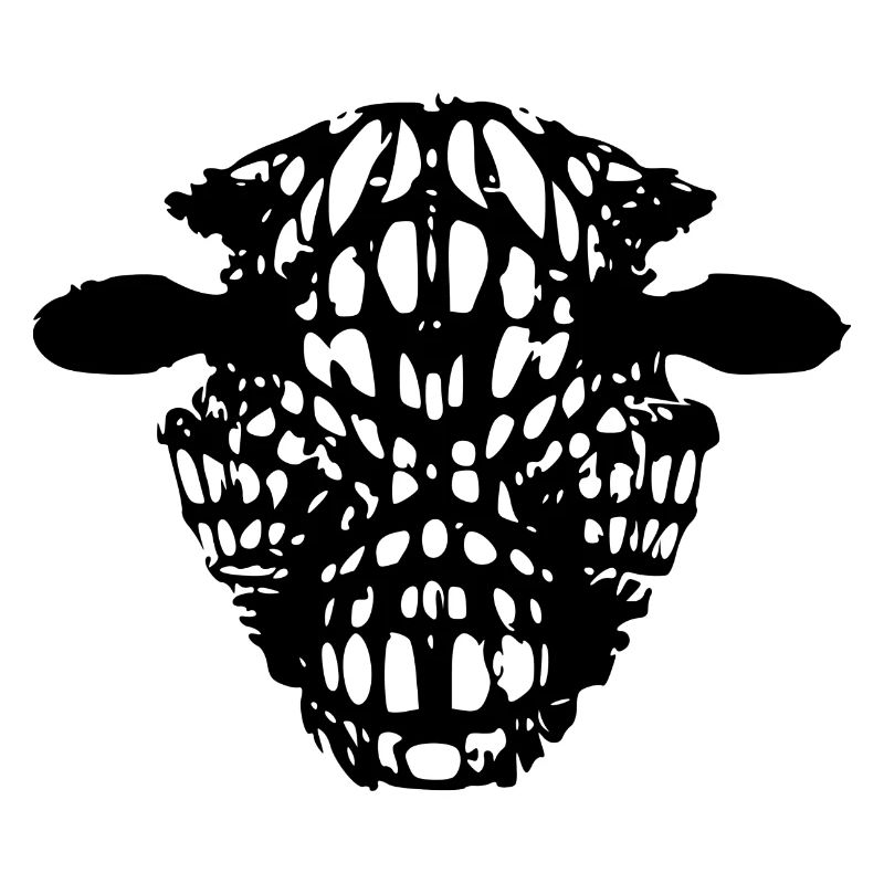 Stylized cow's head