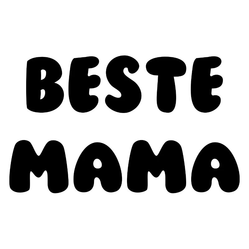 Beste Mama Schwarz