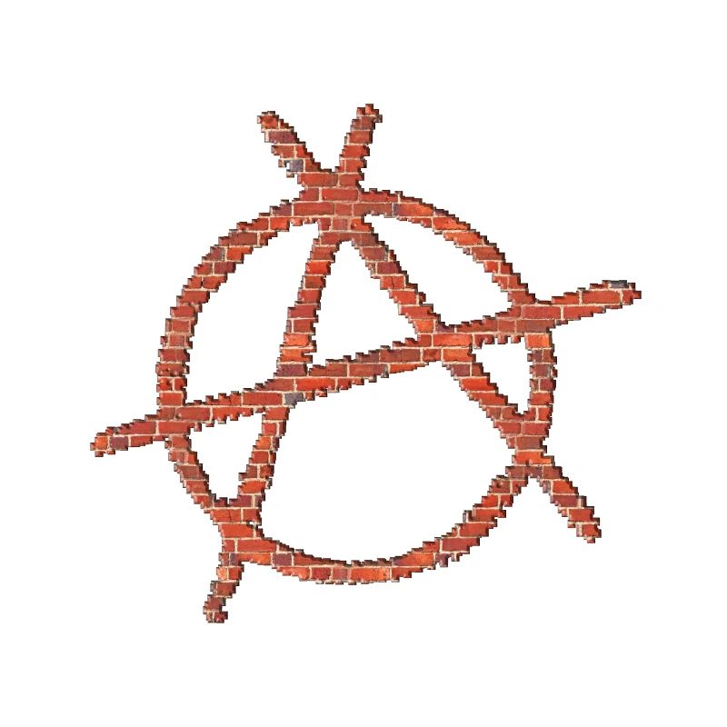 3D stones anarchy, anarchy anarchist symbol