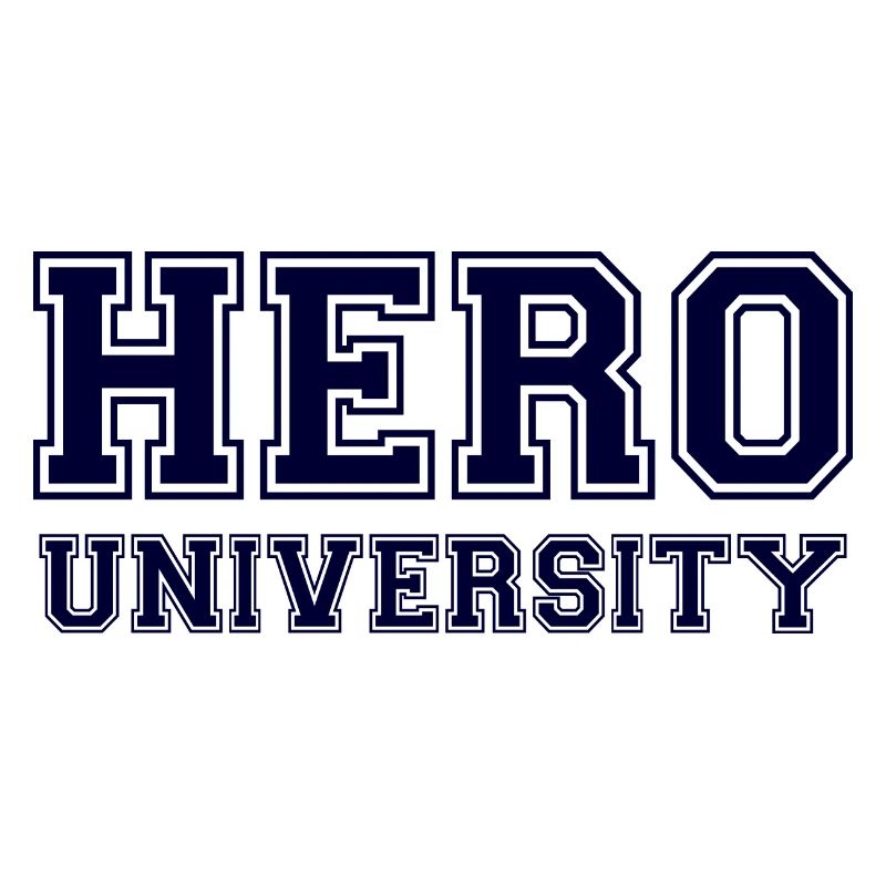 Hero University - Blue Text