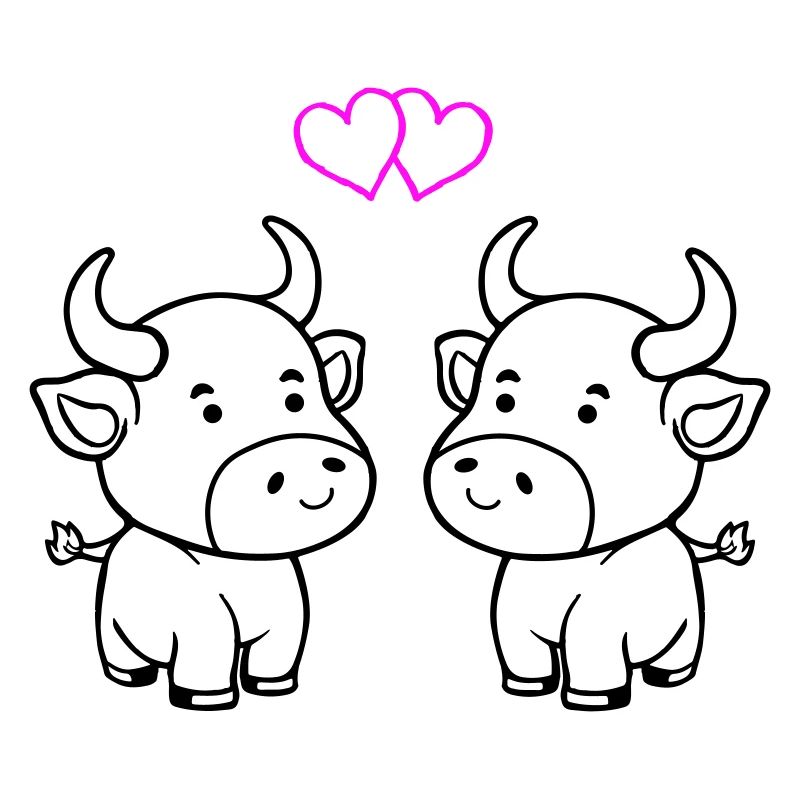 vache bébé amour