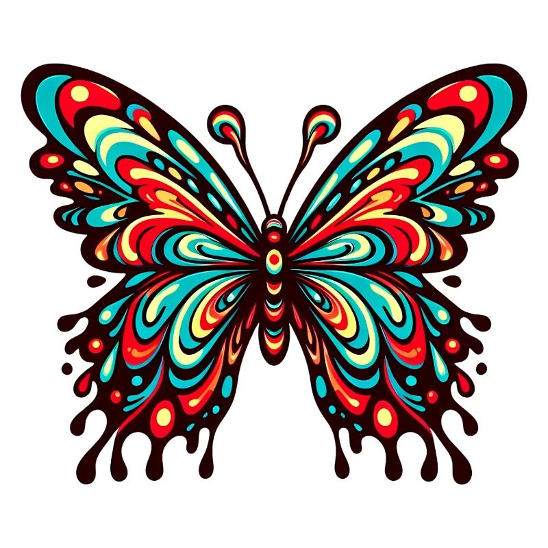 Papillon comique vibrant