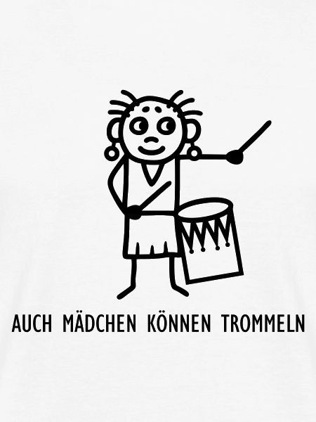 Mädchen können trommeln