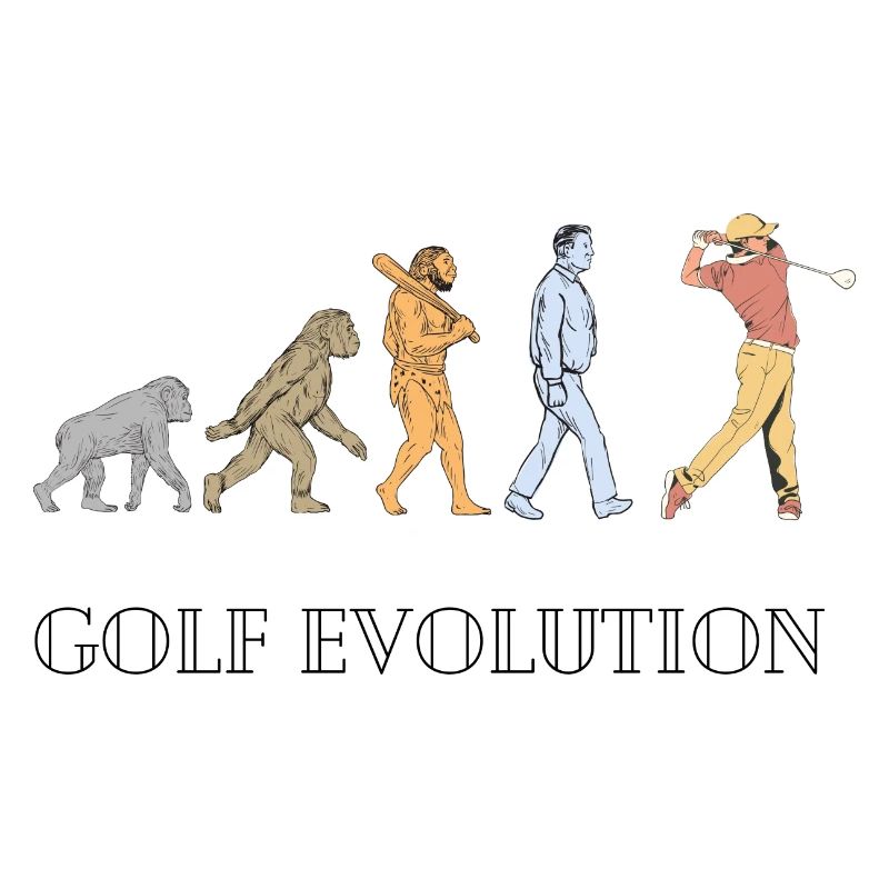 Golf Evolution Lustiges Design für Golf Hobby