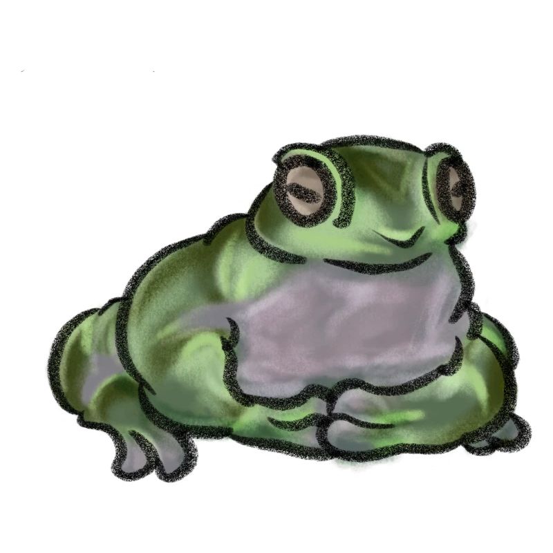 Cute Sitting Frog
