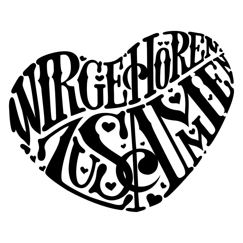Nous appartenons ensemble, coeur noir